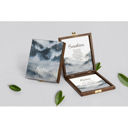 Prośba o&nbsp;świadkowanie - brązowe puzzle Forest - Motyw 5