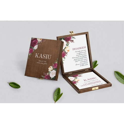 Prośba o&nbsp;świadkowanie - brązowe puzzle Fabello Motyw 1