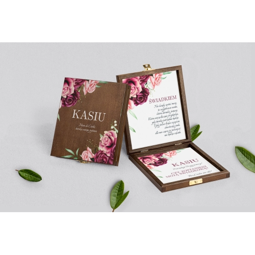 Prośba o&nbsp;świadkowanie - brązowe puzzle Fabello Motyw 3