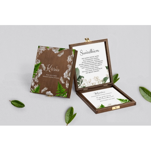 Prośba o&nbsp;świadkowanie - brązowe puzzle Soft Motyw 2