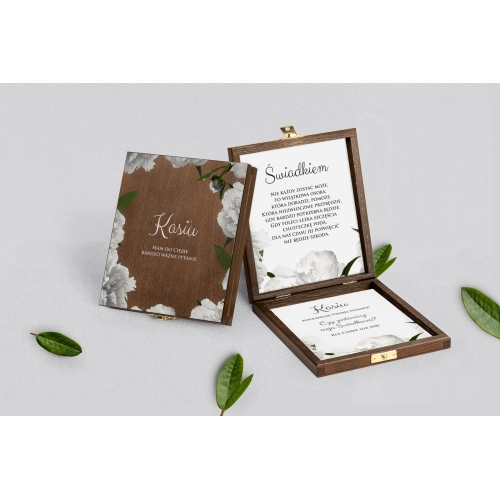 Prośba o&nbsp;świadkowanie - brązowe puzzle Soft Motyw 3