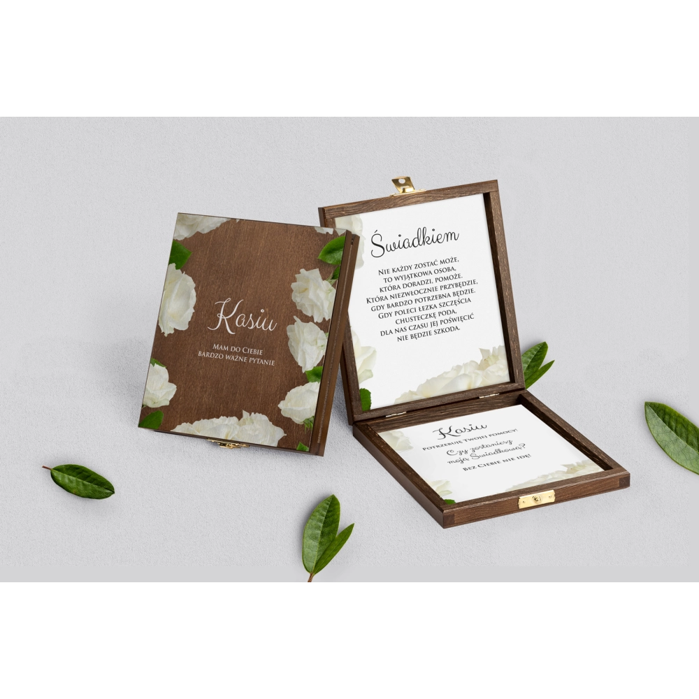 Prośba o&nbsp;świadkowanie - brązowe puzzle Soft Motyw 4