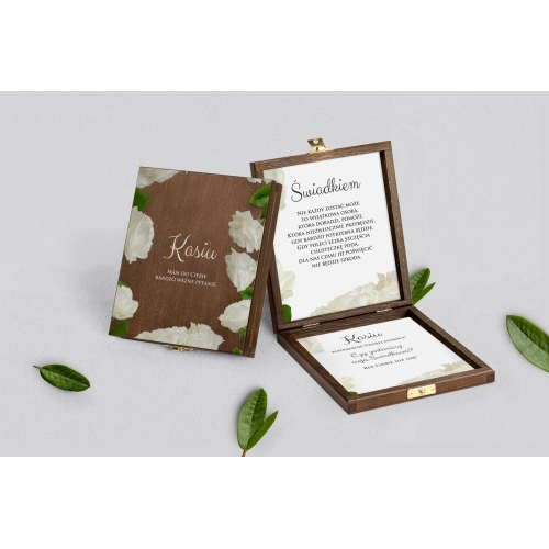 Prośba o&nbsp;świadkowanie - brązowe puzzle Soft Motyw 4