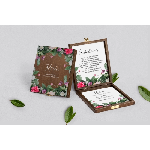 Prośba o&nbsp;świadkowanie - brązowe puzzle Soft Motyw 6