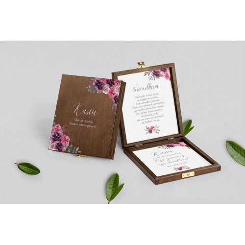 Prośba o&nbsp;świadkowanie - brązowe puzzle PasteLove Motyw 1