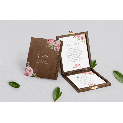 Prośba o&nbsp;świadkowanie - brązowe puzzle PasteLove Motyw 2