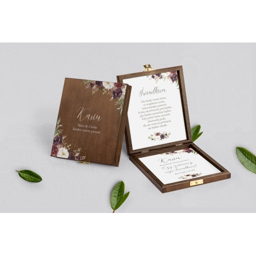 Prośba o&nbsp;świadkowanie - brązowe puzzle PasteLove Motyw 3