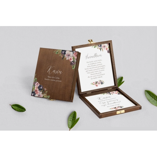 Prośba o&nbsp;świadkowanie - brązowe puzzle PasteLove Motyw 4