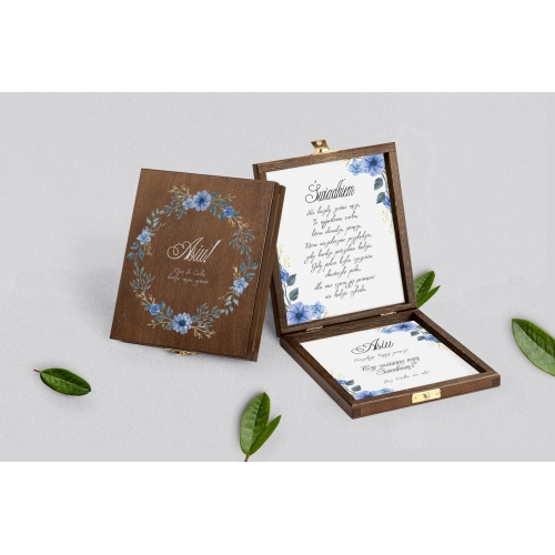 Prośba o&nbsp;świadkowanie - brązowe puzzle Akwarelowe Wianki Motyw 1