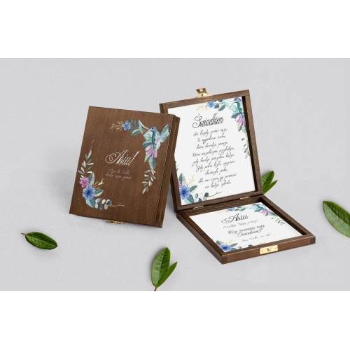 Prośba o&nbsp;świadkowanie - brązowe puzzle Akwarelowe Wianki Motyw 8