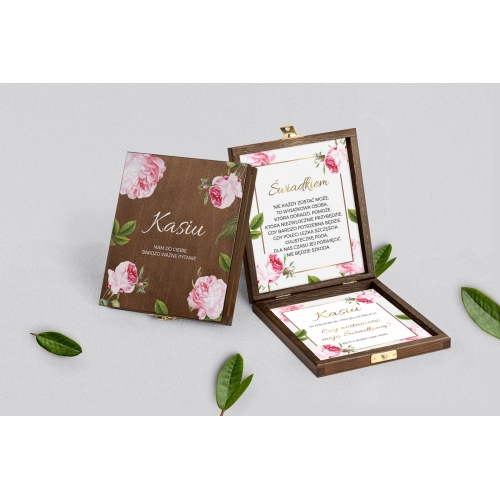 Prośba o&nbsp;świadkowanie - brązowe puzzle Dream Motyw 2