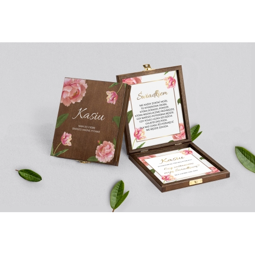 Prośba o&nbsp;świadkowanie - brązowe puzzle Dream Motyw 6