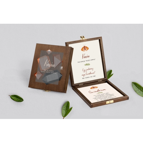 Prośba o&nbsp;świadkowanie - brązowe puzzle Butterflies - Motyw 3