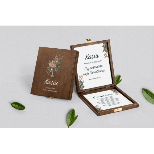 Prośba o&nbsp;świadkowanie - brązowe puzzle Rustic Summer Motyw 3