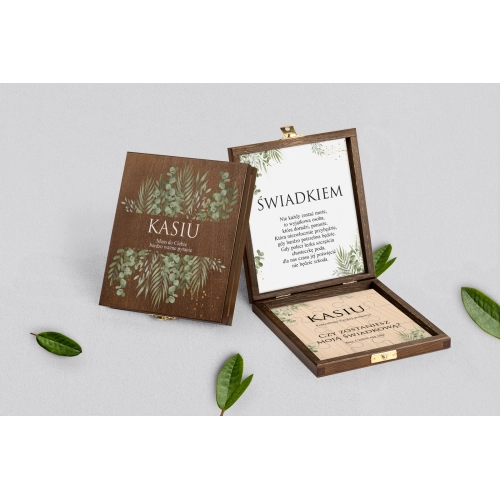 Prośba o świadkowanie - brązowe puzzle Leaves Motyw 2