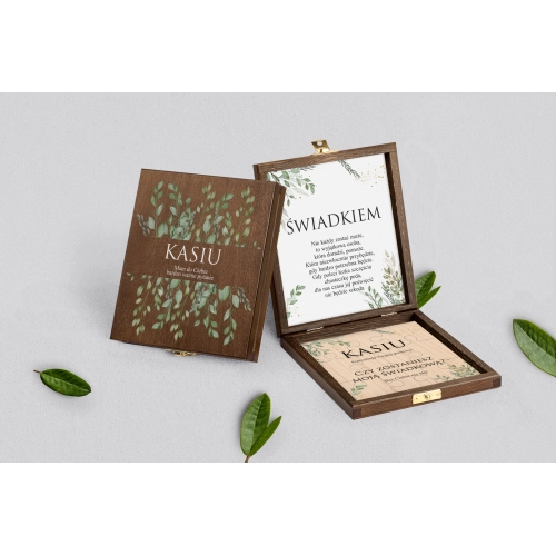 Prośba o świadkowanie - brązowe puzzle Leaves Motyw 3