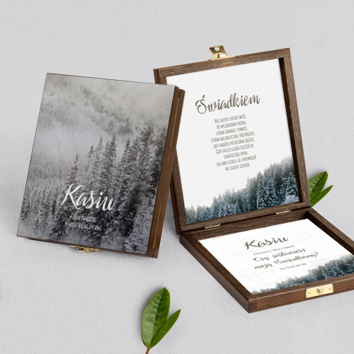 Prośba o świadkowanie - brązowe puzzle Forest - Motyw 4