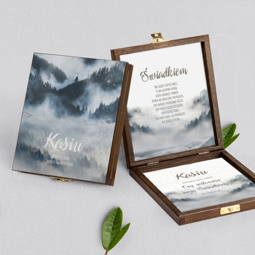 Prośba o świadkowanie - brązowe puzzle Forest - Motyw 5