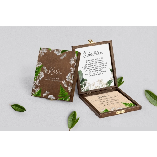 Prośba o świadkowanie - brązowe puzzle Soft Motyw 2