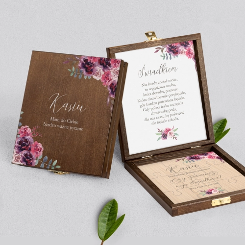 Prośba o świadkowanie - brązowe puzzle PasteLove Motyw 1