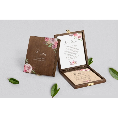 Prośba o świadkowanie - brązowe puzzle PasteLove Motyw 2