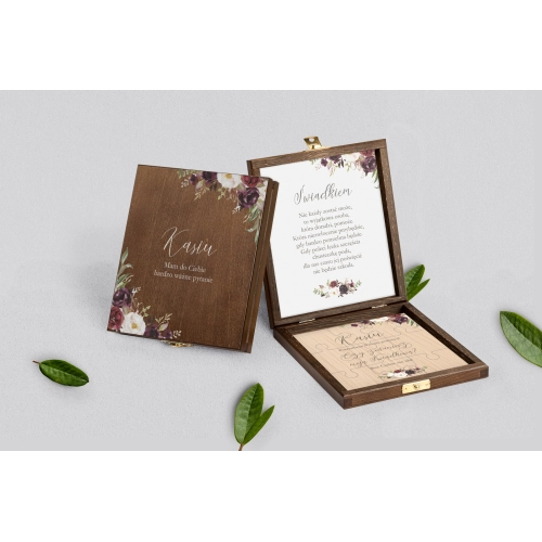 Prośba o świadkowanie - brązowe puzzle PasteLove Motyw 3