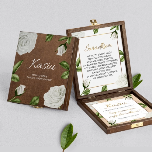 Prośba o świadkowanie - brązowe puzzle Dream Motyw 1