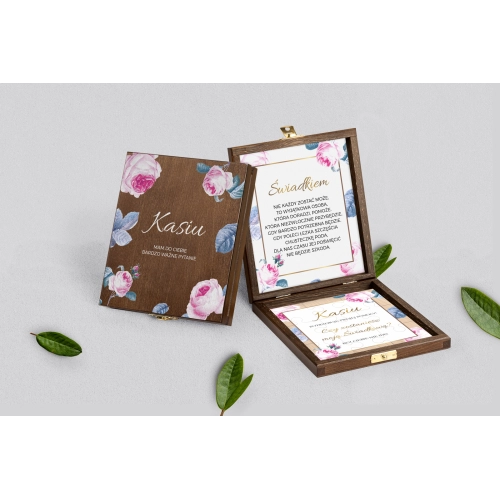 Prośba o świadkowanie - brązowe puzzle Dream Motyw 3