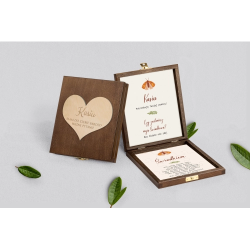 Prośba o&nbsp;świadkowanie - brązowe puzzle Butterflies - Motyw 3