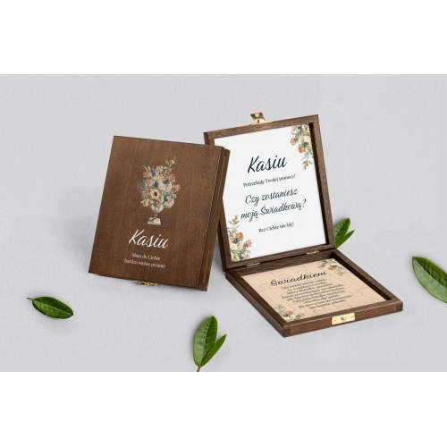 Prośba o świadkowanie - brązowe puzzle Rustic Summer Motyw 2