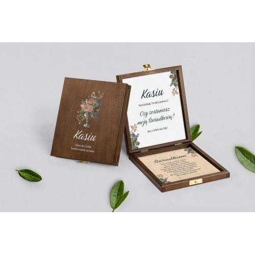 Prośba o świadkowanie - brązowe puzzle Rustic Summer Motyw 3