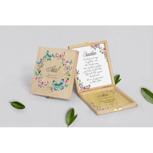 Prośba o&nbsp;świadkowanie - naturalne puzzle Akwarelowe Wianki Motyw 3