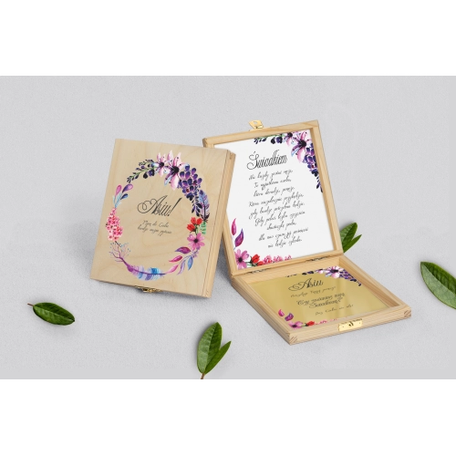 Prośba o&nbsp;świadkowanie - naturalne puzzle Akwarelowe Wianki Motyw 7