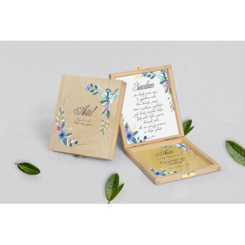 Prośba o&nbsp;świadkowanie - naturalne puzzle Akwarelowe Wianki Motyw 8