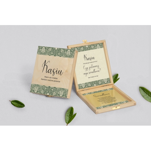 Prośba o&nbsp;świadkowanie - naturalne puzzle Vintage Motyw 2