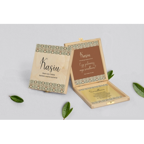 Prośba o&nbsp;świadkowanie - naturalne puzzle Vintage Motyw 3