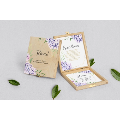 Prośba o&nbsp;świadkowanie - naturalne puzzle Flowers & Frame Motyw 1