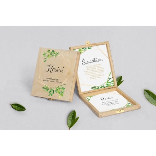 Prośba o&nbsp;świadkowanie - naturalne puzzle Flowers & Frame Motyw 3