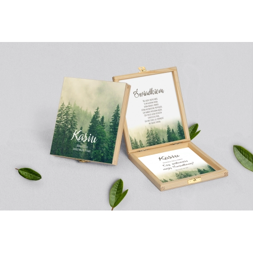 Prośba o&nbsp;świadkowanie - naturalne puzzle Forest - Motyw 1