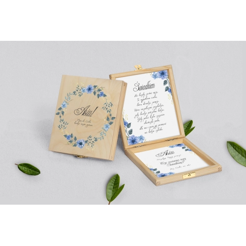 Prośba o&nbsp;świadkowanie - naturalne puzzle Akwarelowe Wianki Motyw 1