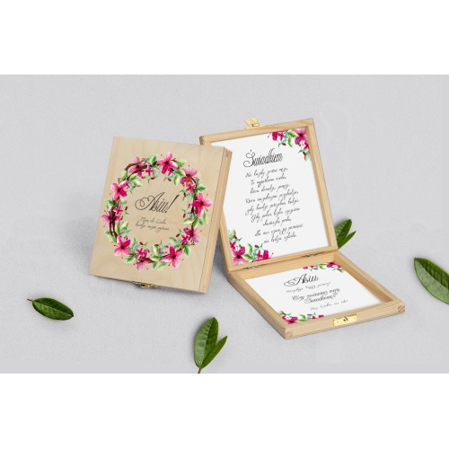 Prośba o&nbsp;świadkowanie - naturalne puzzle Akwarelowe Wianki Motyw 2