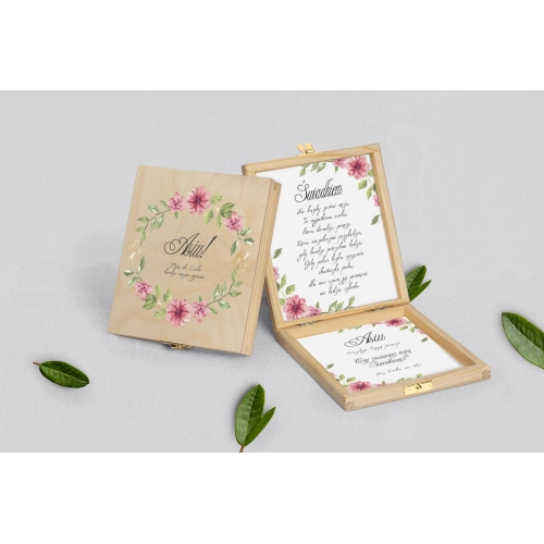 Prośba o&nbsp;świadkowanie - naturalne puzzle Akwarelowe Wianki Motyw 6