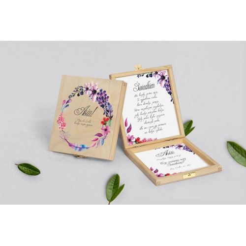 Prośba o&nbsp;świadkowanie - naturalne puzzle Akwarelowe Wianki Motyw 7