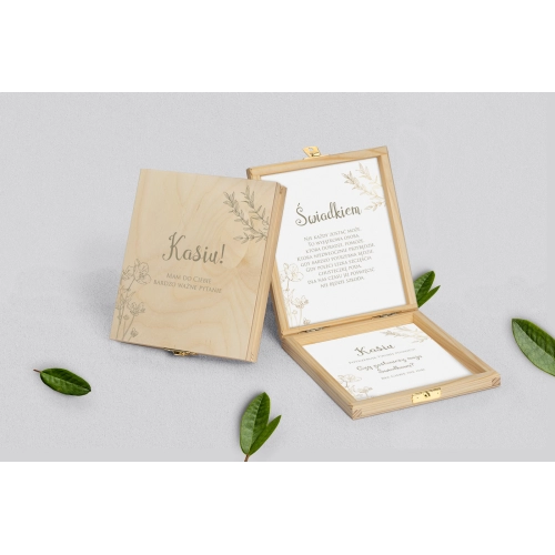 Prośba o&nbsp;świadkowanie - naturalne puzzle Fiori Motyw 2