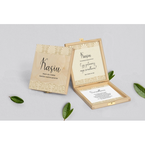 Prośba o&nbsp;świadkowanie - naturalne puzzle Vintage Motyw 1