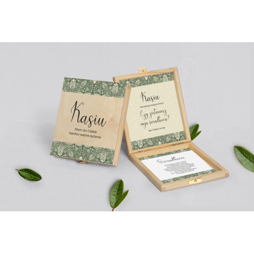 Prośba o&nbsp;świadkowanie - naturalne puzzle Vintage Motyw 2