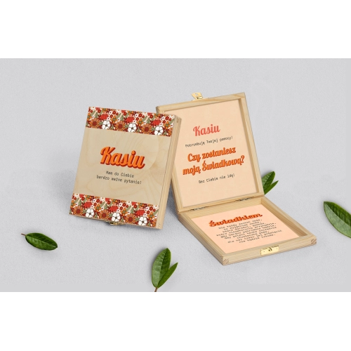 Prośba o&nbsp;świadkowanie - naturalne puzzle Retro Style Motyw 3