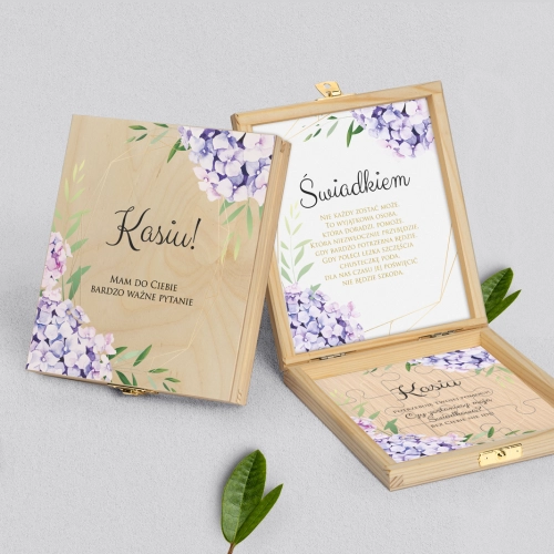 Prośba o świadkowanie - naturalne puzzle Flowers & Frame Motyw 1