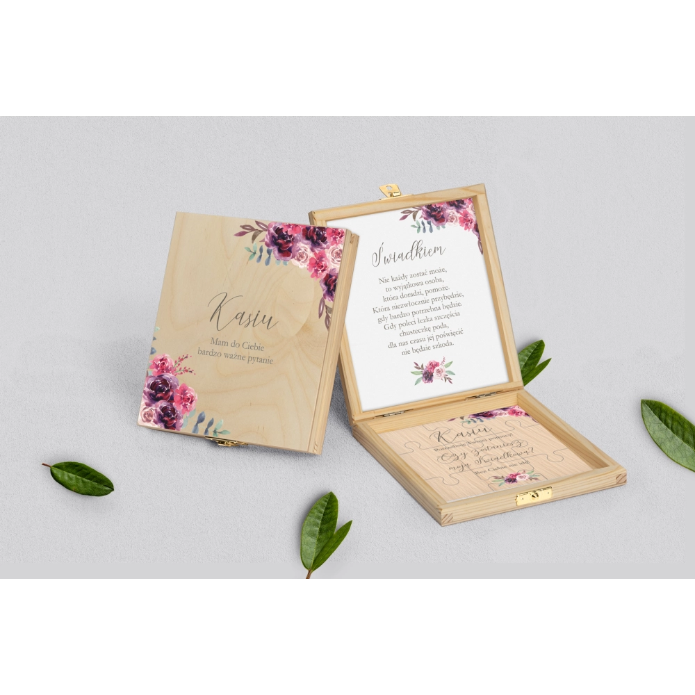Prośba o&nbsp;świadkowanie - naturalne puzzle Pastelove Motyw 1