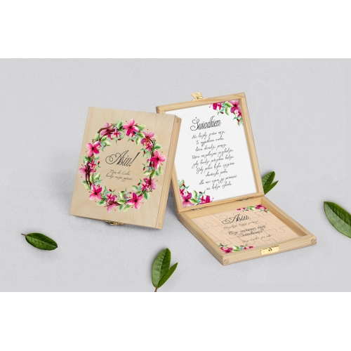 Prośba o świadkowanie - naturalne puzzle Akwarelowe Wianki Motyw 2